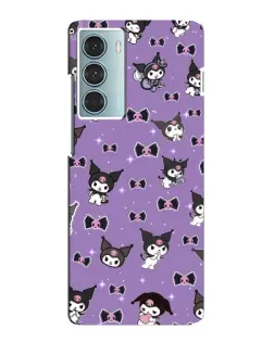 Чехол для Motorola MOTO G200 с картинкой «Kuromi — паттерн»