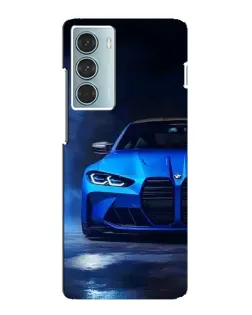 Чехол для Motorola MOTO G200 с картинкой «Голубая BMW M4»