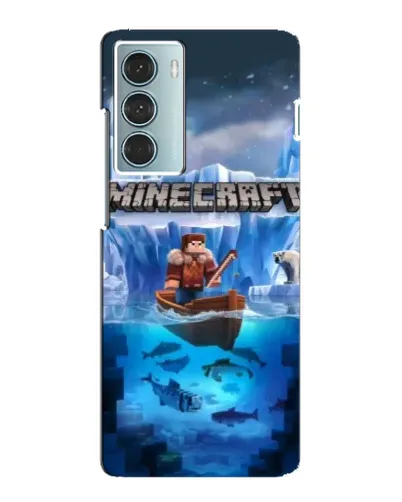 Чехол для Motorola MOTO G200 с картинкой «Minecraft ледяной мир»