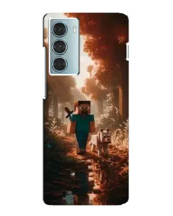 Чехол для Motorola MOTO G200 с картинкой «Стив в лесу»