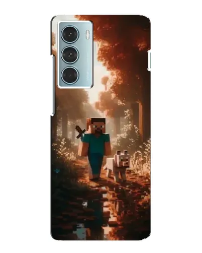 Чехол для Motorola MOTO G200 с картинкой «Стив в лесу»