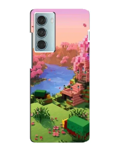 Чехол для Motorola MOTO G200 с картинкой «Розовое дерево Minecraft»
