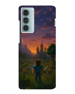 Чехол для Motorola MOTO G200 с картинкой «Стив у башни»