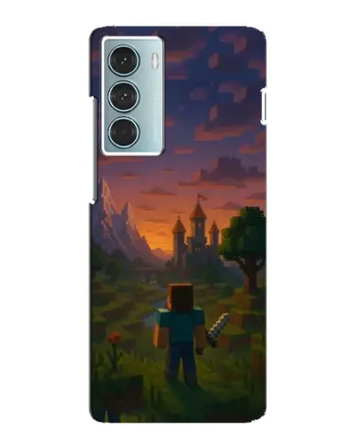 Чехол для Motorola MOTO G200 с картинкой «Стив у башни»