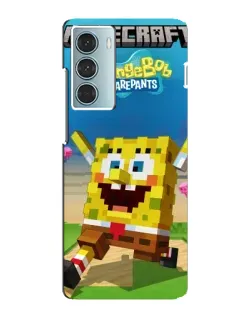 Чохол для Motorola MOTO G200 з картинкою «Губка Боб Minecraft»