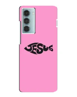 Чехол для Motorola MOTO G200 с картинкой «Розовый символ  Jesus»