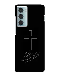 Чехол для Motorola MOTO G200 с картинкой «Графический крест Jesus»