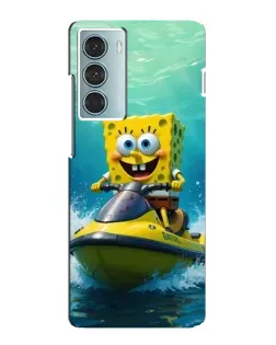 Чехол для Motorola MOTO G200 с картинкой «Спанч Боб на гидроцикле»