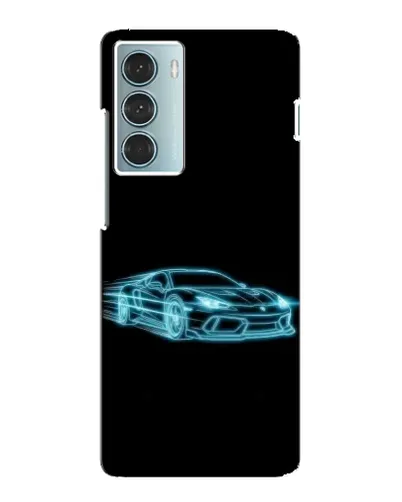 Чехол для Motorola MOTO G200 с картинкой «Неоновый контур Lamborghini»
