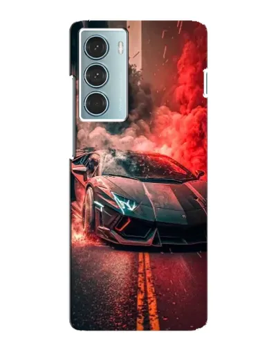 Чехол для Motorola MOTO G200 с картинкой «Lamborghini красный дым»