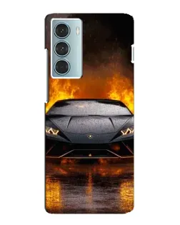 Чехол для Motorola MOTO G200 с картинкой «Lamborghini в огне»