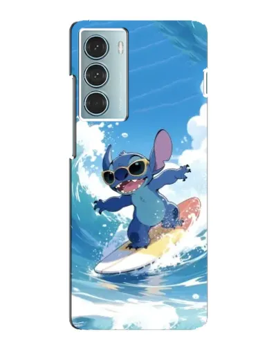 Чехол для Motorola MOTO G200 с картинкой «Стич на волне»