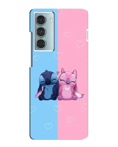 Чехол для Motorola MOTO G200 с картинкой «Stitch и Angel Love»