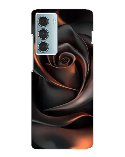 Чехол для Motorola MOTO G200 с картинкой «Шелковая черная роза»
