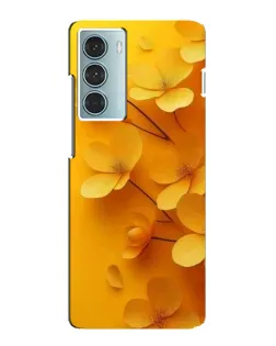 Чехол для Motorola MOTO G200 с картинкой «Золотые лепестки»