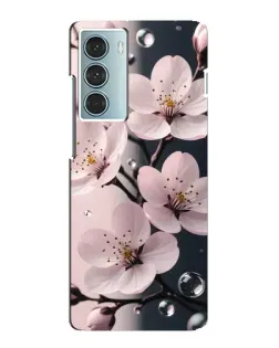 Чехол для Motorola MOTO G200 с картинкой «Нежная сакура и капли»