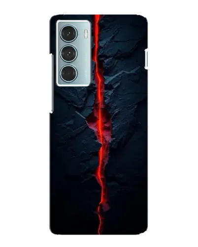 Чехол для Motorola MOTO G200 с картинкой «Kрасная лавовая трещина»