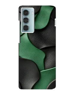 Чехол для Motorola MOTO G200 с картинкой «Зеленые кожаные волны»
