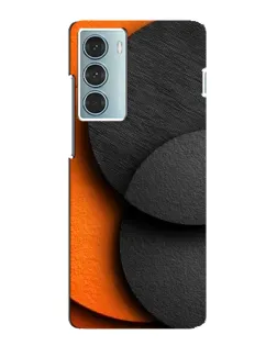 Чехол для Motorola MOTO G200 с картинкой «Геометрия оранжевых кругов»