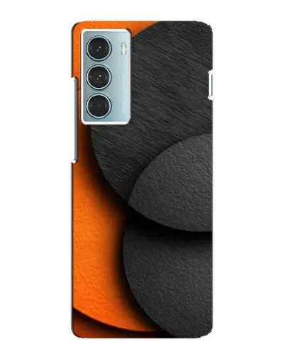 Чехол для Motorola MOTO G200 с картинкой «Геометрия оранжевых кругов»