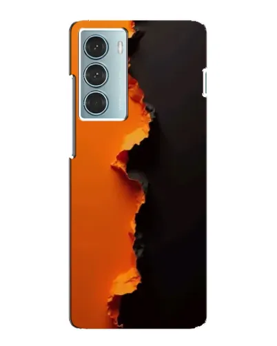 Чехол для Motorola MOTO G200 с картинкой «Оранжевый разлом»