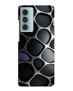 Чехол для Motorola MOTO G200 с картинкой «Объемная темная решетка»