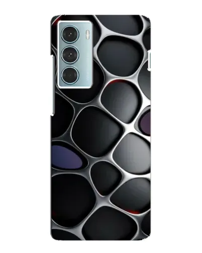Чехол для Motorola MOTO G200 с картинкой «Объемная темная решетка»