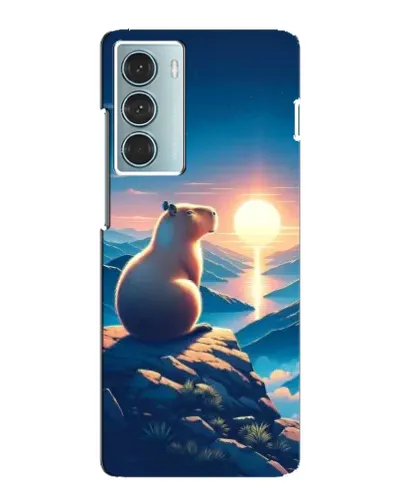 Чехол для Motorola MOTO G200 с картинкой «Закат солнца с капибарой» Чехол для Motorola MOTO G200 с картинкой «Закат солнца с капибарой»