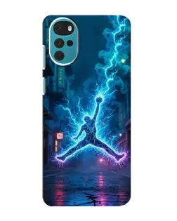 Чехол для Motorola MOTO G22 с картинкой «Jordan Gold Jumpman»