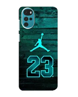 Чохол для Motorola MOTO G22 з картинкою «Jordan Cyan 23»
