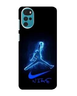 Чохол для Motorola MOTO G22 з картинкою «Jordan Neon Blue»