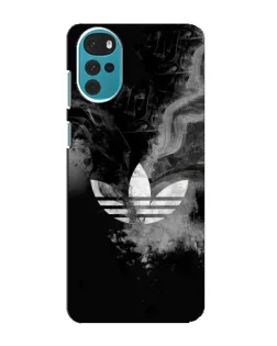Чехол для Motorola MOTO G22 с картинкой «Абстрактный дым Adidas»