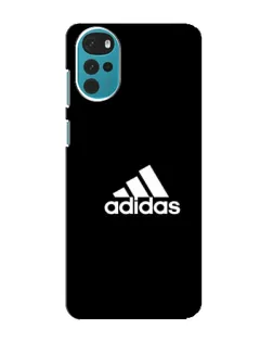 Чехол для Motorola MOTO G22 с картинкой «Черная классика Adidas»
