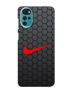 Чехол для Motorola MOTO G22 с картинкой «Nike — карбоновая сетка»