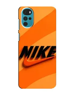 Чехол для Motorola MOTO G22 с картинкой «Оранжевый драйв Nike»