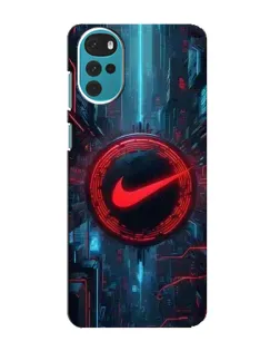 Чехол для Motorola MOTO G22 с картинкой «Техногенный стиль Nike»