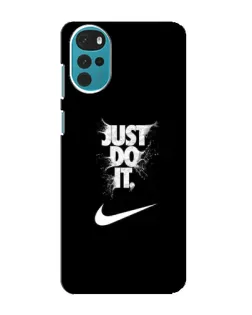 Чехол для Motorola MOTO G22 с картинкой «Текстовый принт Nike»