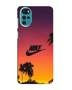 Чехол для Motorola MOTO G22 с картинкой «Nike на закате солнца»
