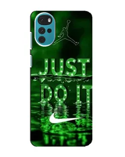 Чехол для Motorola MOTO G22 с картинкой «Зеленый неоновый Nike»