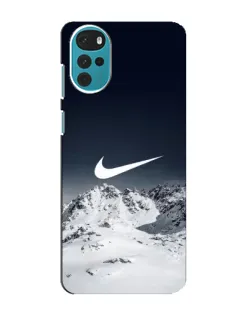 Чехол для Motorola MOTO G22 с картинкой «Nike — зимние горы»