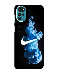 Чехол для Motorola MOTO G22 с картинкой «Nike и синий дым»