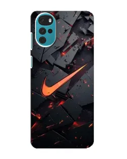 Чехол для Motorola MOTO G22 с картинкой «Nike — эффект разломов»
