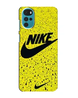 Чехол для Motorola MOTO G22 с картинкой «Желтый текстурный Nike»