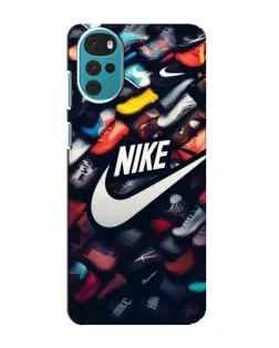Чехол для Motorola MOTO G22 с картинкой «Коллекция кроссовок Nike»