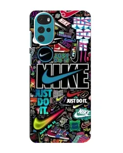 Чохол для Motorola MOTO G22 з картинкою «Яскравий колаж Nike»