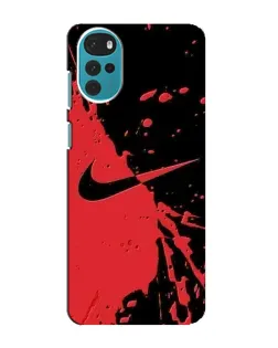 Чохол для Motorola MOTO G22 з картинкою «Червоні бризки Nike»