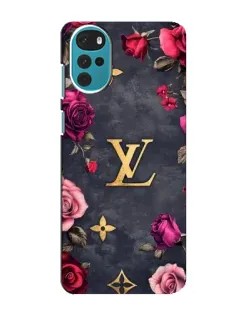 Чехол для Motorola MOTO G22 с картинкой «Цветочный Louis Vuitton»