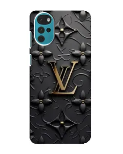 Чехол для Motorola MOTO G22 с картинкой «Кожаная текстура LV»