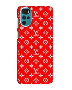 Чехол для Motorola MOTO G22 с картинкой «Яркий паттерн LV»