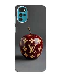 Чехол для Motorola MOTO G22 с картинкой «Красное яблоко LV»